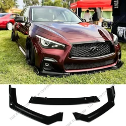 For INFINITI Q50 Sport / Base 2018-2024 Car Front Bumper Lip Spoiler Cap Splitter Front Bumper Diffuser Canards Bodykit Tuning