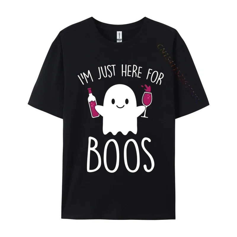 

I m Just Here For Boos Funny Halloween Print Group T-Shirt Funky Tops & Tees Cotton Male Classic T-shirts