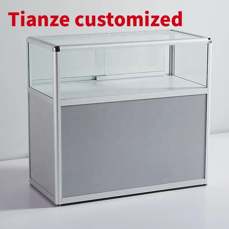 

(customized)Cheap Price Glass Display Cabinet Aluminum Display Showcase Retail Shop Lockable Display Counter