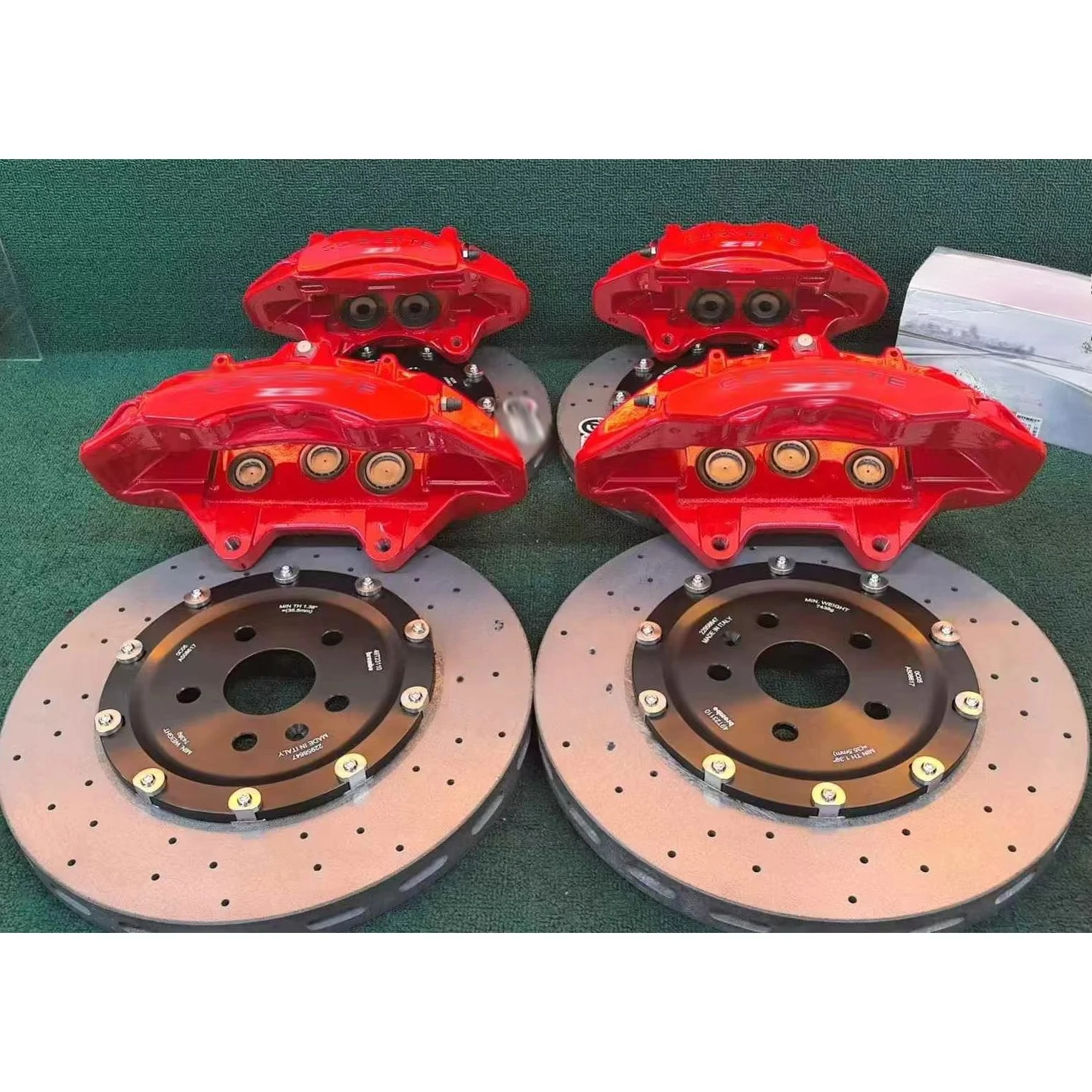

Hot-selling modified brake disc caliper set (front 6 pistons rear 4 pistons) forged aluminum alloy caliper