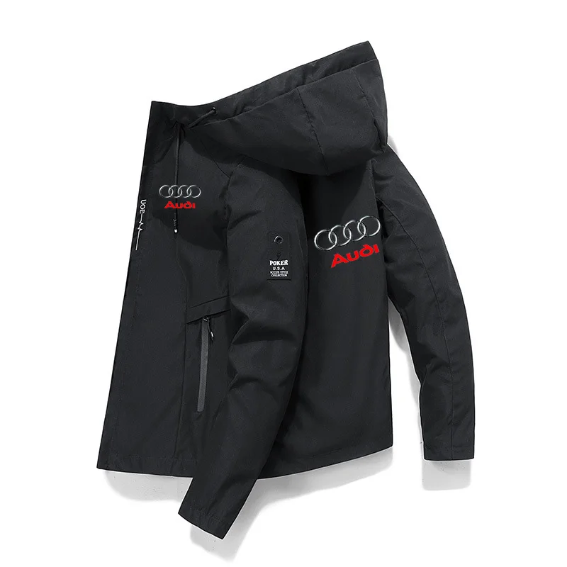 

Men's motorcycle racing jacket, casual windbreaker, pilot jacket, Audi motorcycle clothing