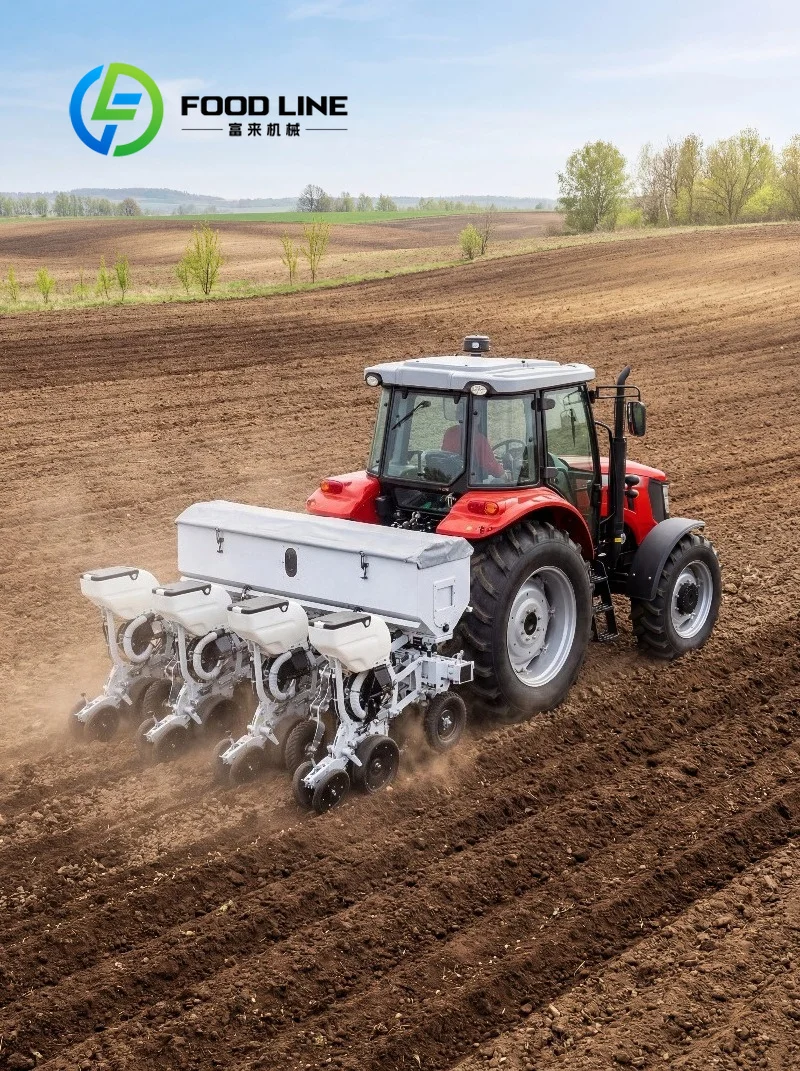 Tractor Mounted Seeding Machine Practical Farm Sowing Planter Clear Adjustment Scale For Fast Setting Of Depth And Row Distance