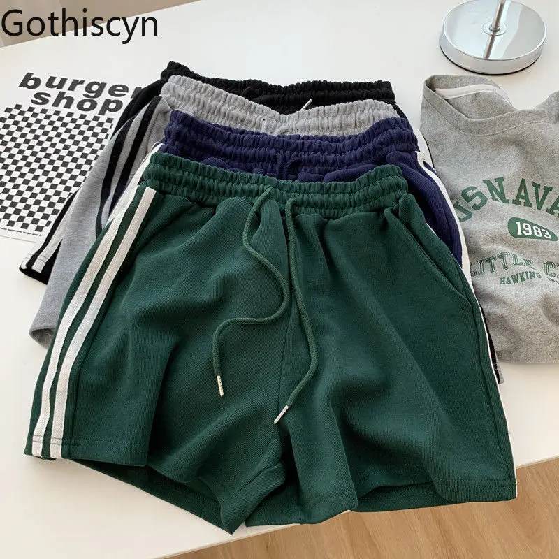 

Gothiscyn High Waisted Sports Shorts for Women's Summer Loose Straight Leg Casual Hot Pants Fashion Female Clothes