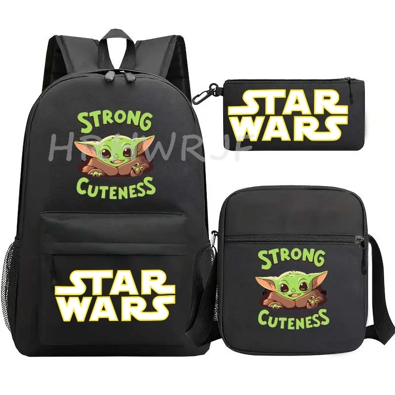 スターウォーズバックパック-3-個セットバックパック-mochila-学生容量スクールバッグブックバッグトラベルバッグ-リュックサックショルダーバッグペンバッグ