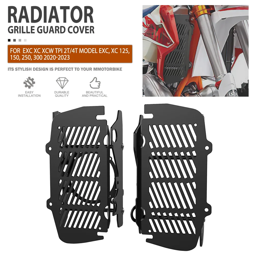 

Radiator Guard FOR EXC XC XCW TPI 2T/4T MODEL EXC, XC 125, 150, 250, 300 2020-2023 Motorcycle Radiator Grille Cover Protector