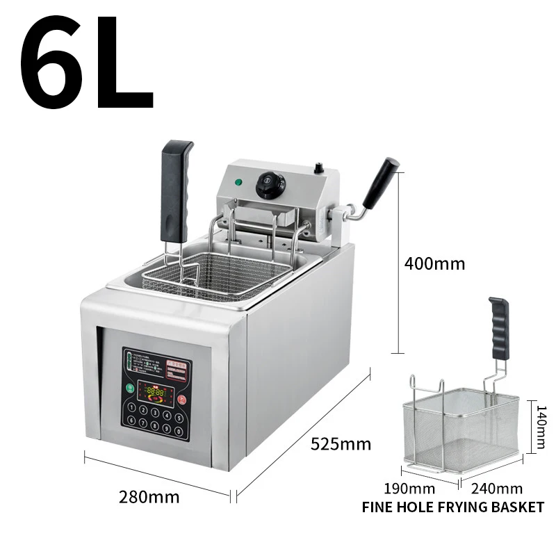 Auto Lifting Deep Fryer Electric Frying Pan Automatic Lifting Electric Fryer Timed Fry Fast Food Intelligent Auto Lift-up Fryer