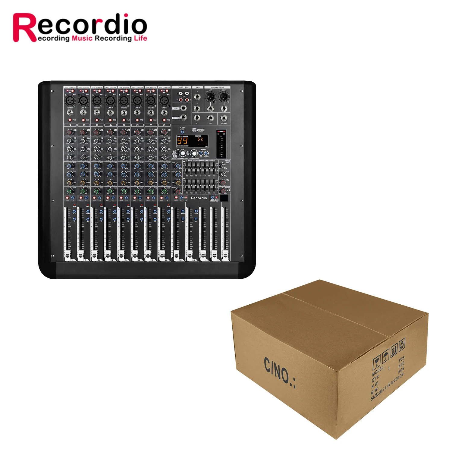 GAX-MQ8 New MQ series professional 8-channel high-power amplifier mixer with 99DSP7-segment equalizer