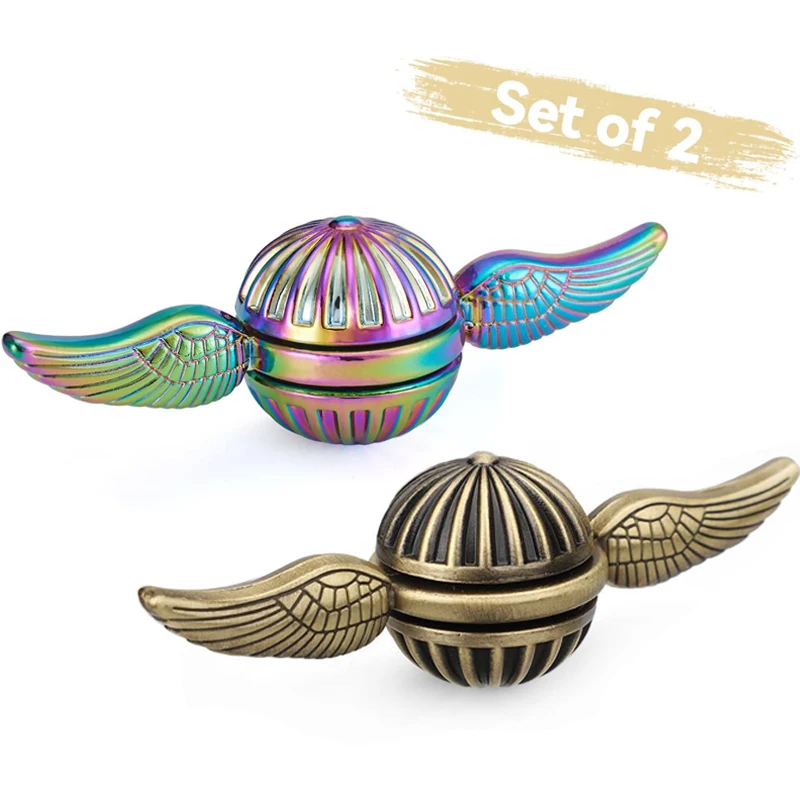 2개입 클래식 핑거팁 자이로 스트레스 해소 손가락 장난감 핸드 피젯 스피너 멋진 장난감 어린이 불안 ADHD 자폐증 선물