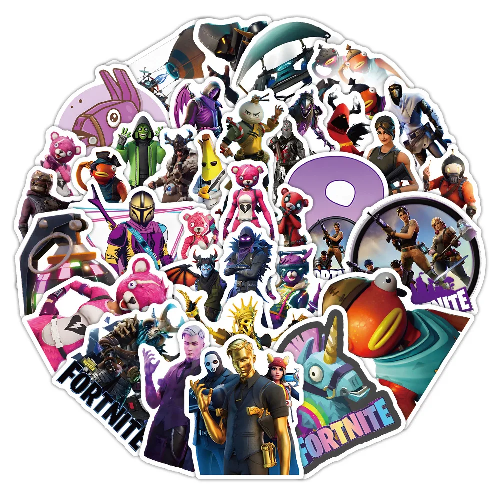 Fortnite Creative Personality Graffiti Sticker Animation Cartoon Goo Card Mobile Phone Case Scooter Water Cup Sticker Decoration view 6