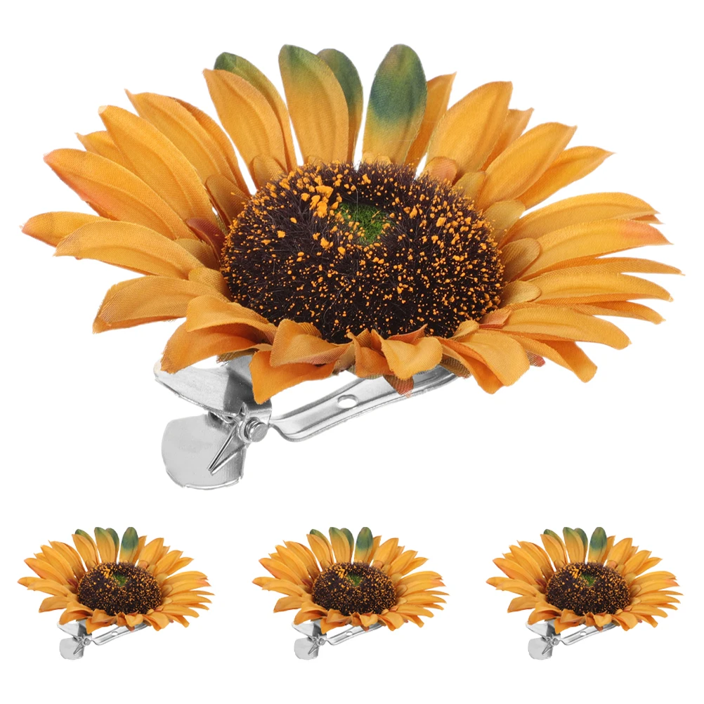 

4pcs Sunflower Curtain Clips Boho Drapery Holdbacks Gold Decorative Buckles For Curtains Shower Towels Multifunctional