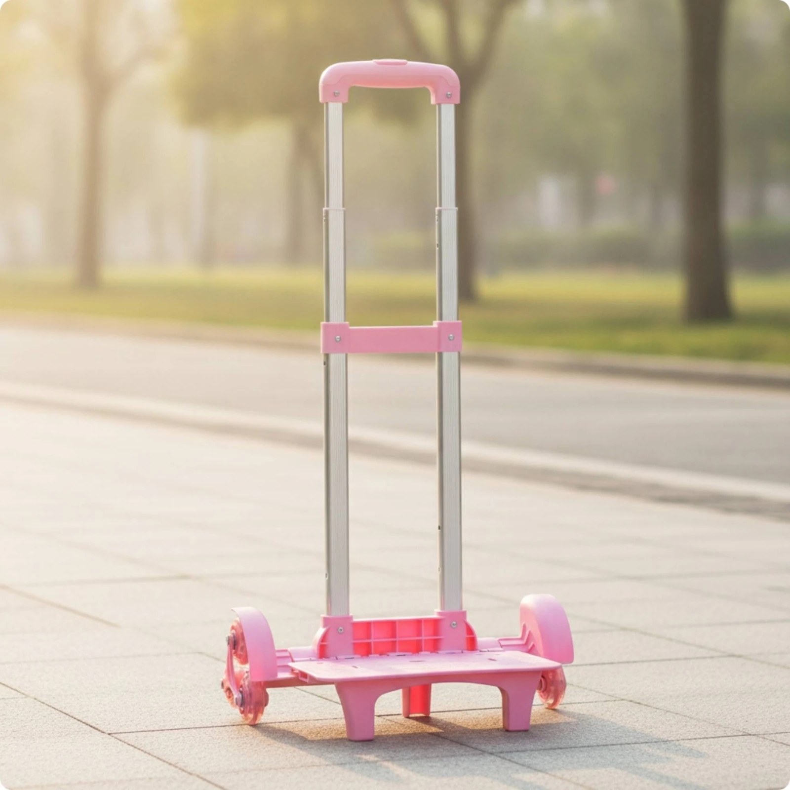 Backpack Trolley Six-Wheel Backpack Trolley with Wheels Luggage Cart Detachable Hand Truck Telescoping for Students, School