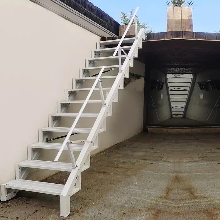 Folding stairs against the wall Customized multi-functional space-saving invisible household room stairs Side wall escalators
