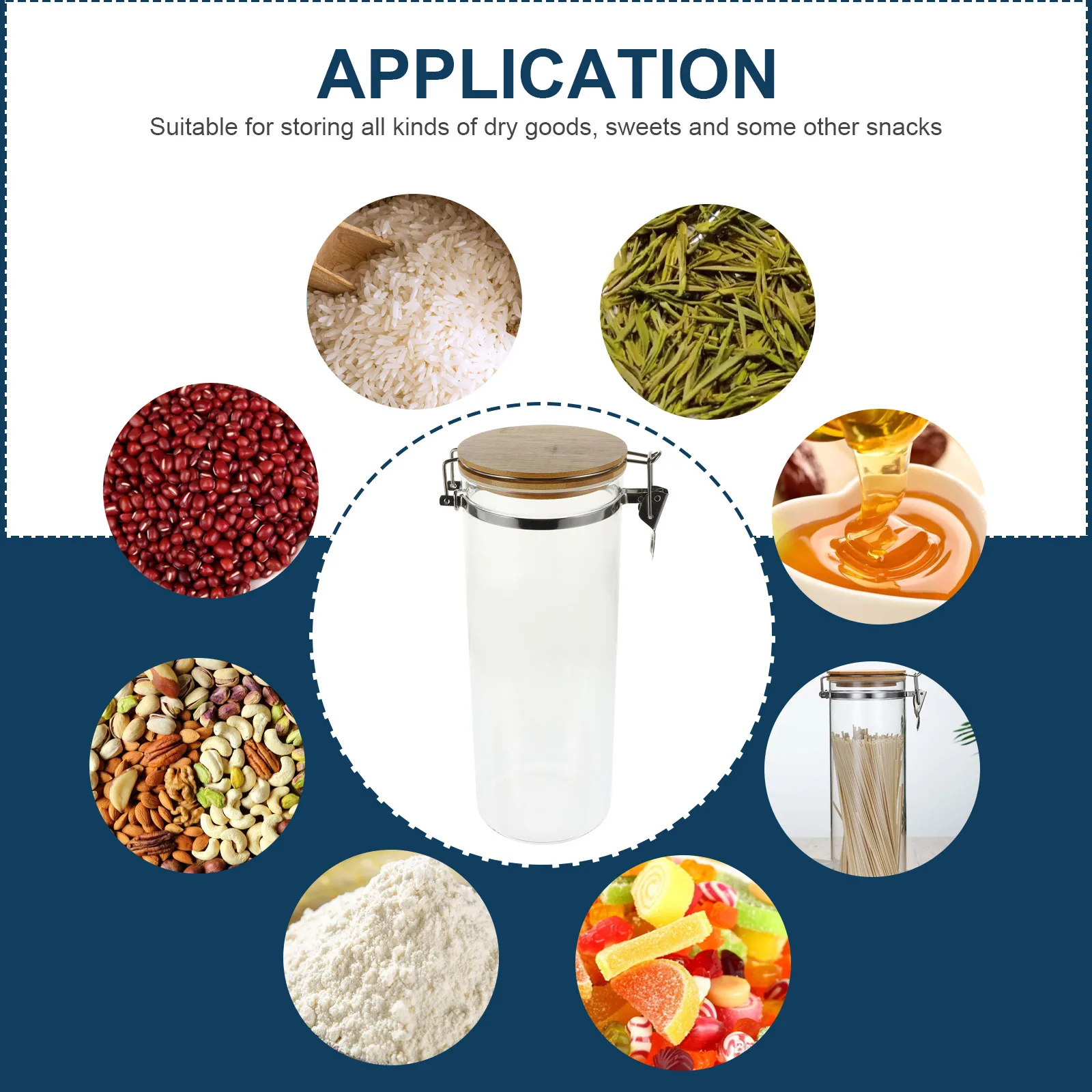 

Stainless Steel Storage Jar 2300ml Airtight Kitchen Container for Spice Coffee Beans Tea Salt Sugar Pepper Dry Food