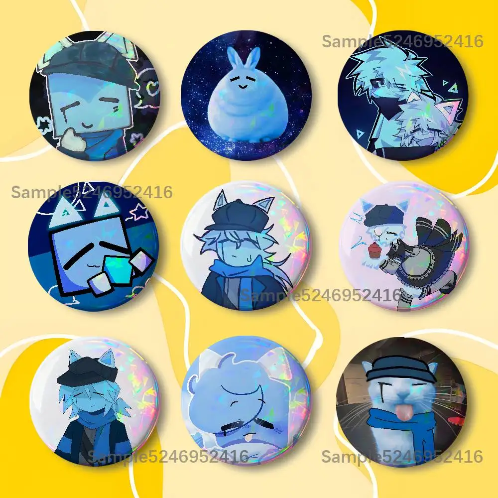 

E-Elliot Friend Jsab Laser Badge Round Creative Pins Brooch Niche Design Brooch for Backpack Lapel Pins Accessories