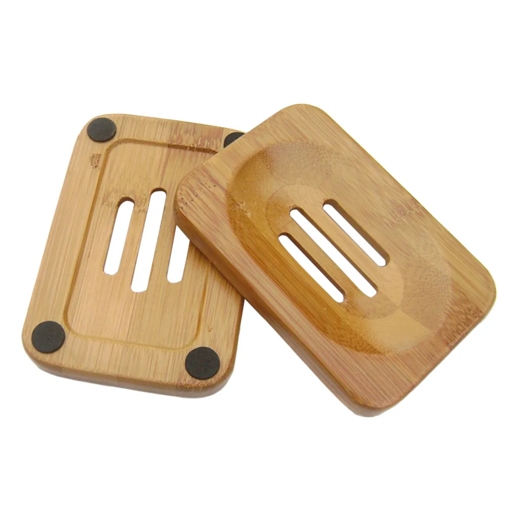 

Bamboo Holder Mildew Proof Soap Tray For Shower Bathroom Kitchen Quick Dry Soap Saver Drain Design