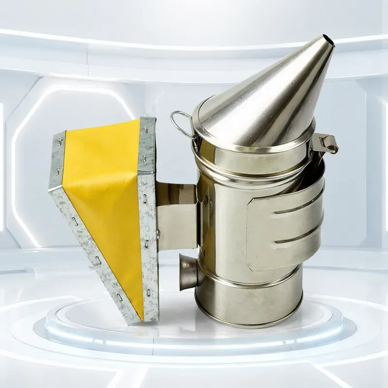 Mini Stainless Steel Beekeeping Smoker, Manual Pointed Bee Smoke Sprayer, Beehive Care Repellent Tool for Beekeeping Daily Hive