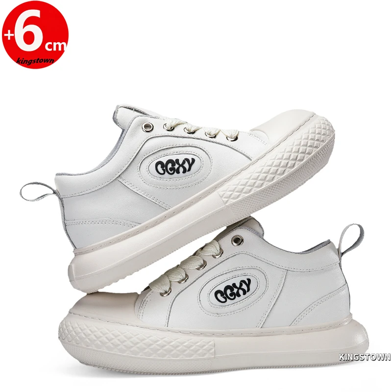 

6cm Lift Elevator Shoes for Men Trendy Chunky Sneakers Height Increase Insoles Big Size 36-46