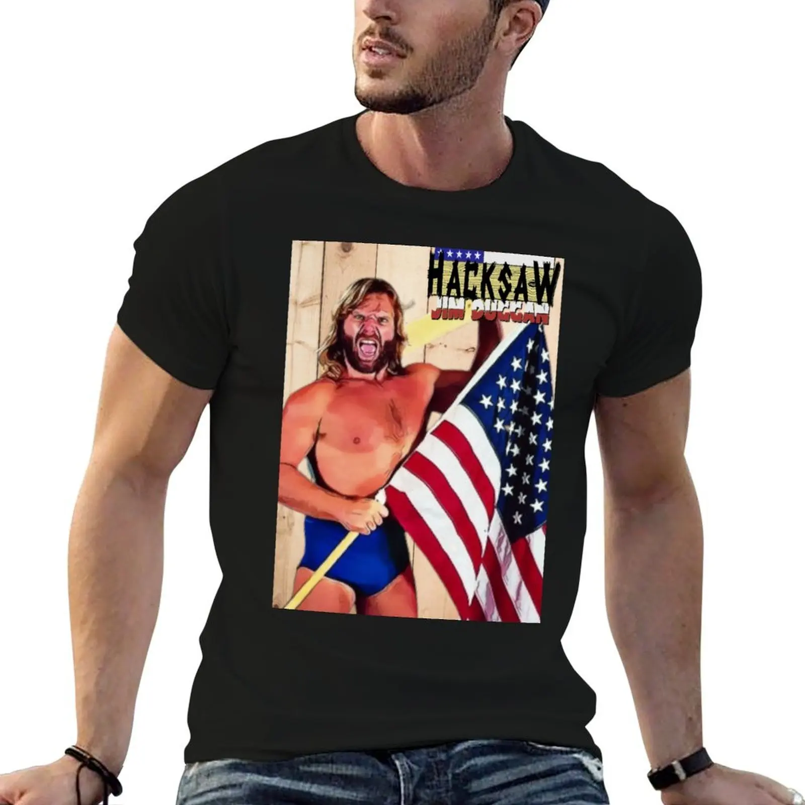 

Футболка Jim Duggan, футболки для мужчин, хлопковые футболки с принтом для мужчин, футболка