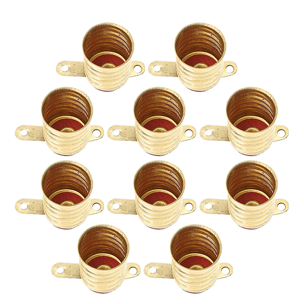 

10pcs Lamp Accessories All Bronze Base Vintage Light Holder for Bulb Base DIY Home Decor Retro Style Lamp Parts