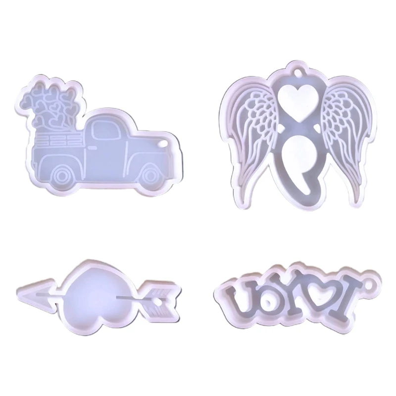 

Valentine's Day Keychain Epoxy Resin Mold Hanging Pendants DIY Silicone Mould