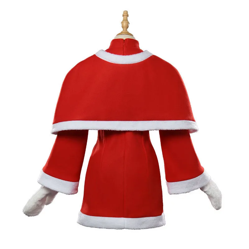 Christmas Soryu Asuka Langley Cosplay Costume Christmas Soryu Asuka Rangure Red Dress And Hat Carnival Party Women's Dressing Up