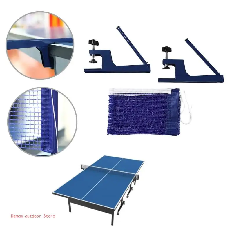 Table Tennis Net & Post Set Pingpong Screw On Clamp Net for Most Standard Table