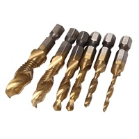 COFA-4341 Hexagon Shank M3-M10 Hexagon Shank Thread Metric Tap Drilling Screw Machine Compound Drill Bit