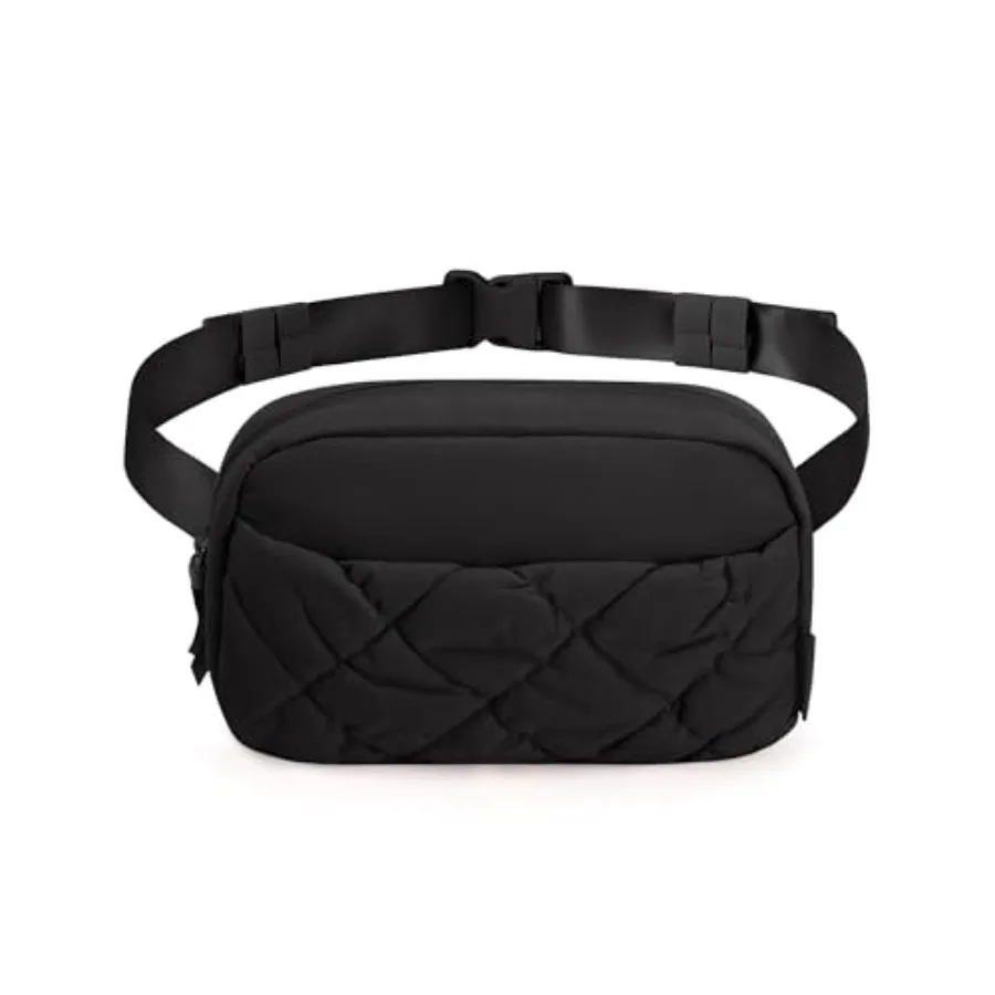 

Сумки-бананки Puffy Fanny для женщин, поясные сумки через плечо с регулируемым ремнем, стеганые поясные сумки-кошельки для путешествий, шопинга и тренировок