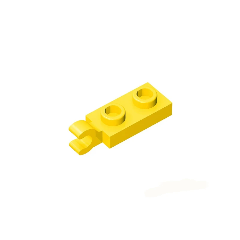 25pcs MOC compatible assembly particle 63868 board special 1 × 2 with clamp horizontal end component DIY children's toy