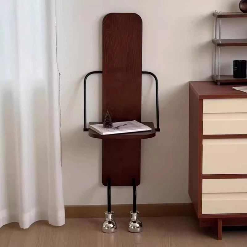

Brown Retro High Nightstands Wood Narrow Classic Storage Safe Weird Nightstands Bedside Antique Criado Mudo Bedroom Furniture