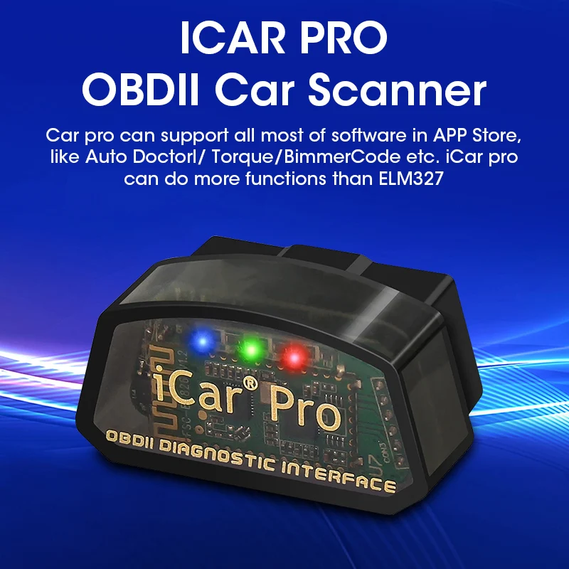 Srnubi For IOS/Android Vgate iCar Pro V2.3 Bluetooth 4.0 OBD 2 Auto Scanner Code Reader OBD2 Car Diagnostic Tool