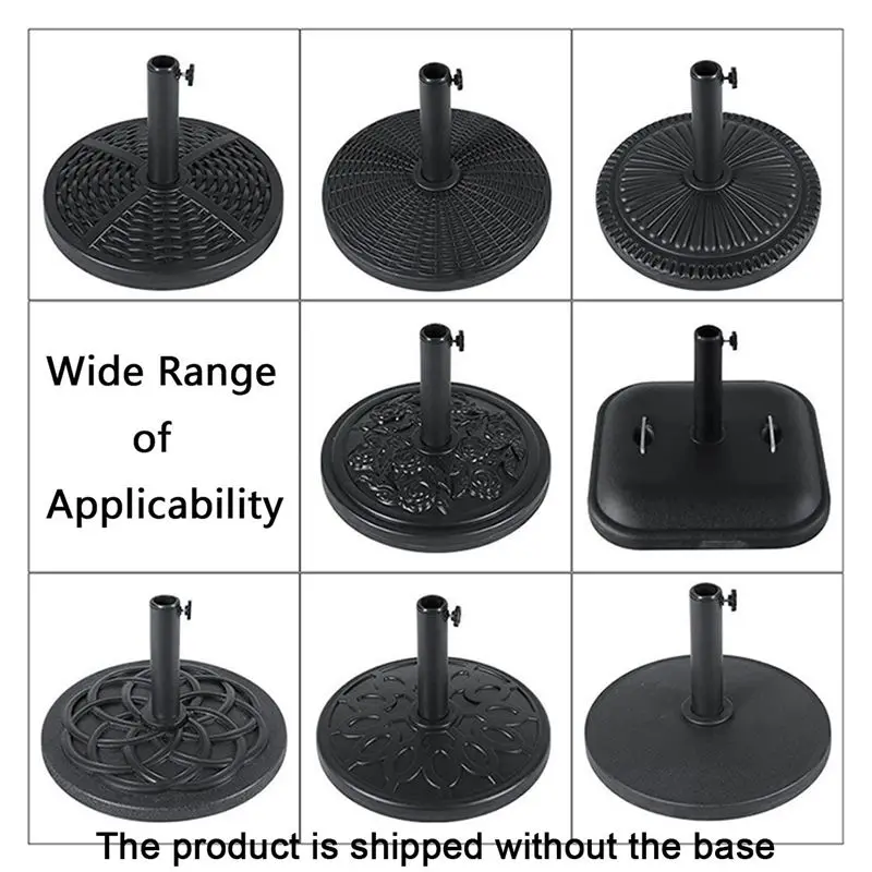 A013 2 Sets Outdoor Patio Umbrella Base Stand Replacement Parts Umbrella Base Bracket Hole Ring Plug Cover and Cap