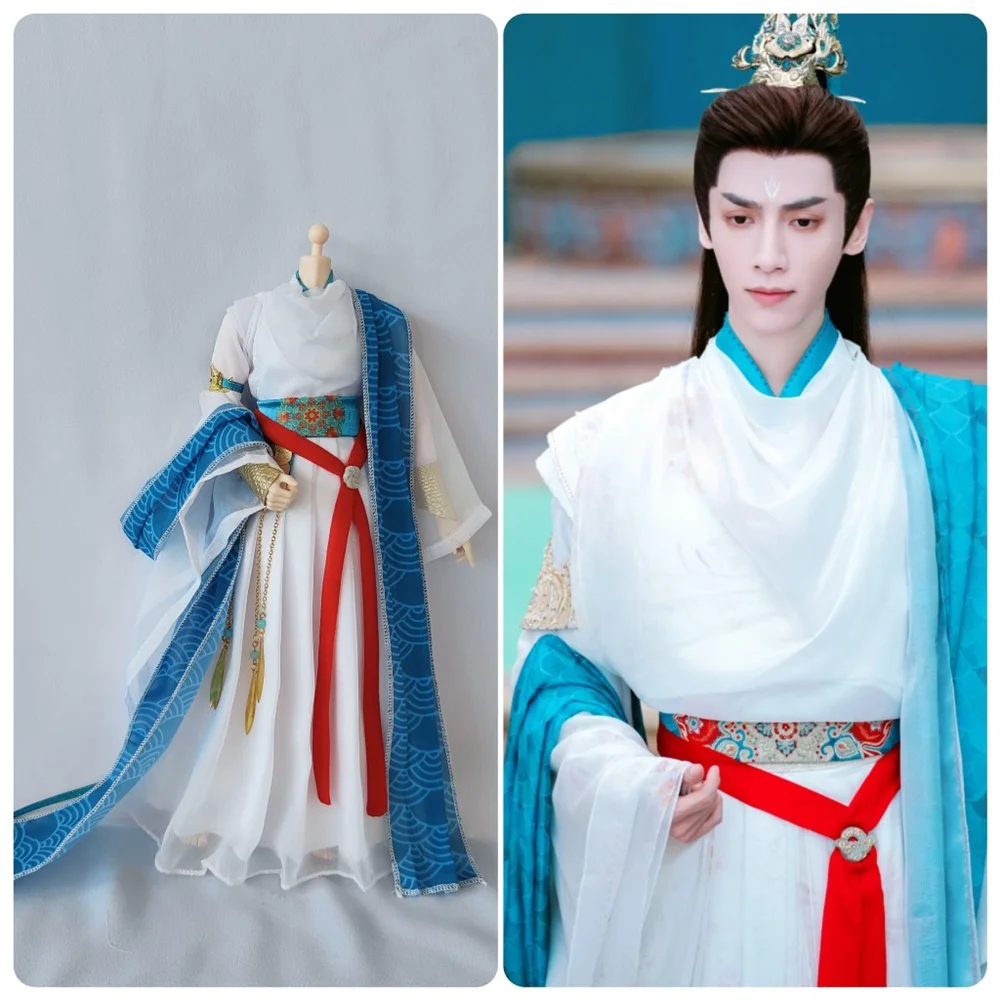 Customize 1/6 Men Hanfu Chinese Ancient Loose Robe Tradition Hanfu Dress Amine Suit Model for 12inch BJD  Action Figure Body