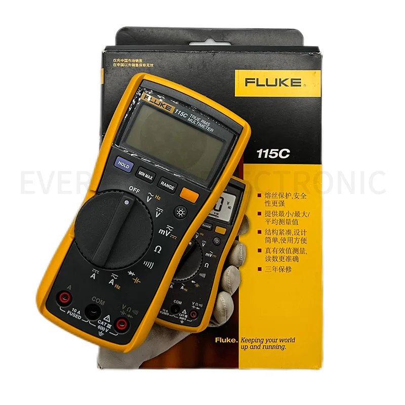 Fluke 115 115C F115C True RMS Multimeter Tester Digital Field Multimeter Backlight Profession Portable Digital Tester