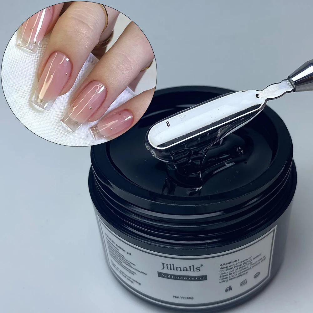 Jillnails Nude Burgundy Gel Nagelverstärker 50G Staubiges Rosa Nude Schimmer UV-Gel für Nagelverlängerung