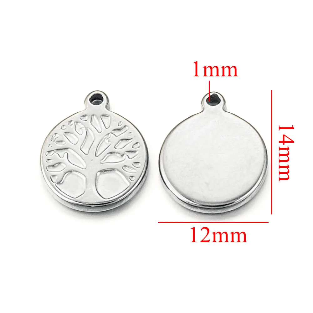 10Pcs Stainless Steel Gold-plated Small Charm Sun Flower Pendants