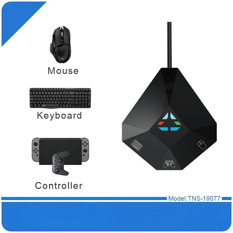 

Конвертер-адаптер для клавиатуры и мыши, конвертер-контроллер для геймпада для консолей Switch/PS3/Xbox One/360, игровые аксессуары