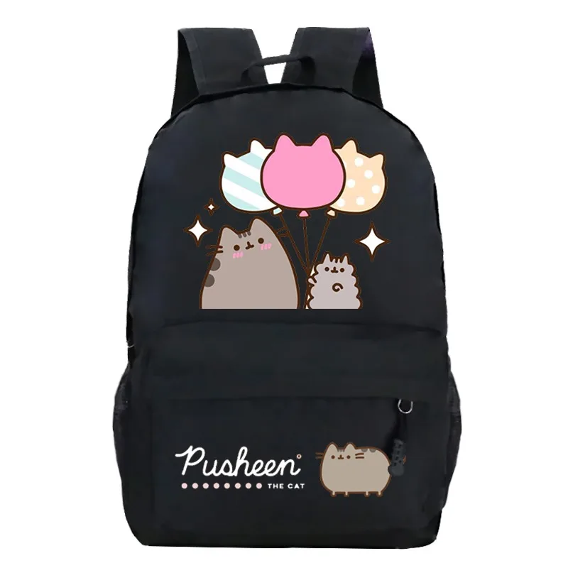 Crianças Anime Mochilas Escolares, Mochila Gato Dos Desenhos Animados, Mochila de Volta à Escola, Mochila com Zíper, Presente, Meninos, Meninas, 16"