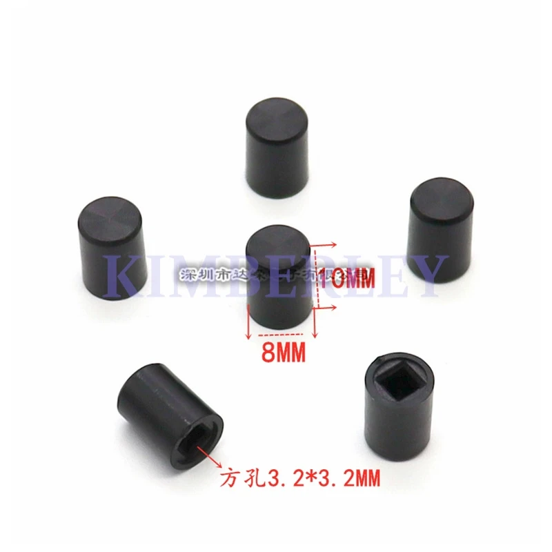 30PCS 8 X 10MM Plastic Key Switch Cap Tap The Key Sun Print Black Cap 3.2MM Square Hole Key