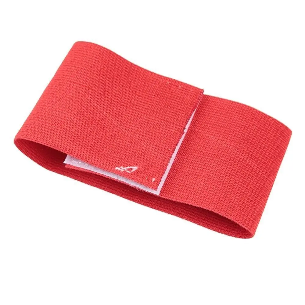 High Quality Nylon hook and loop Armband Solid Color Elastic Football Arm Band Sleeve Badge