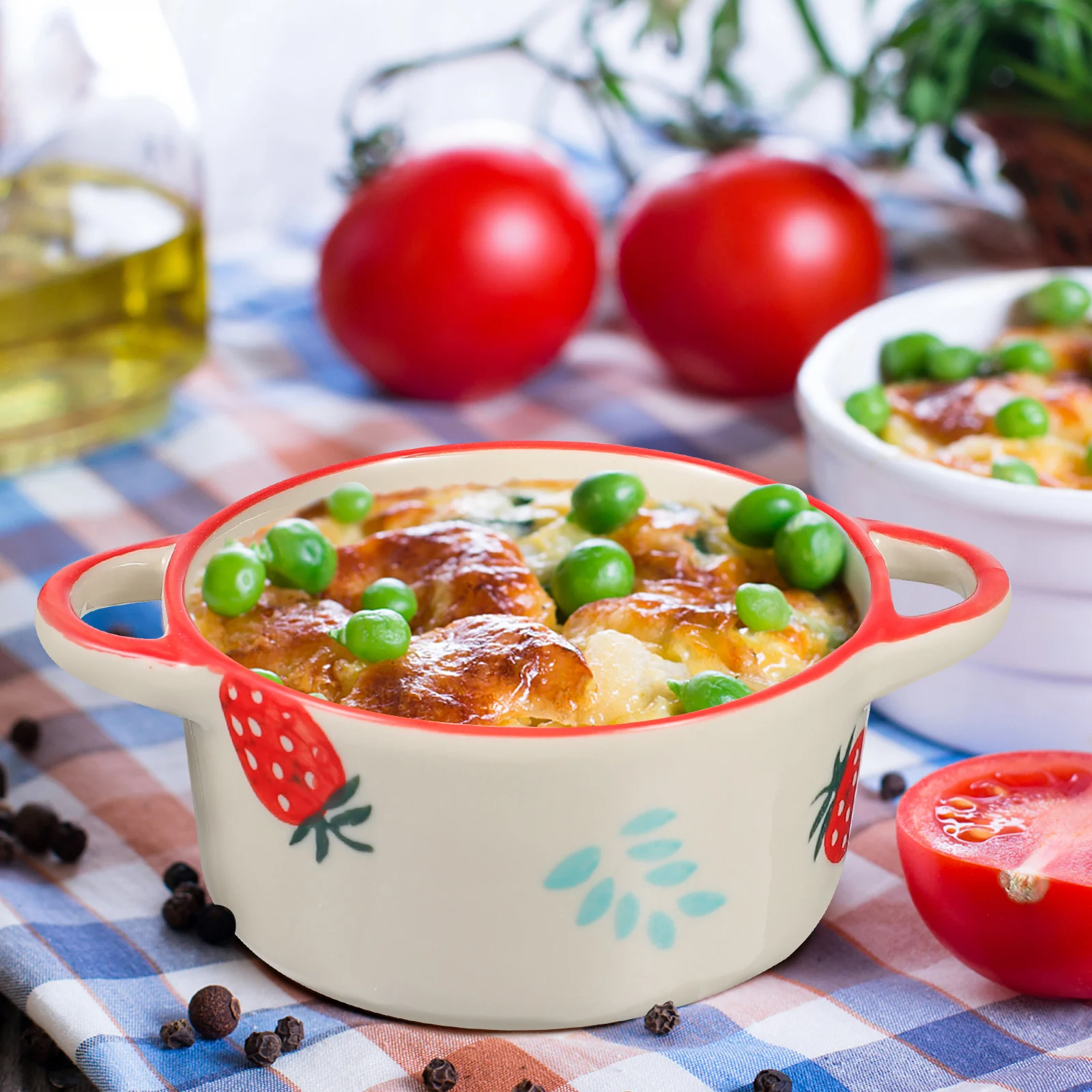 

1Pcs Ceramic Dessert Bowl Round Multifunctional Safe Sturdy Home Cake Shop Pudding Vegetable