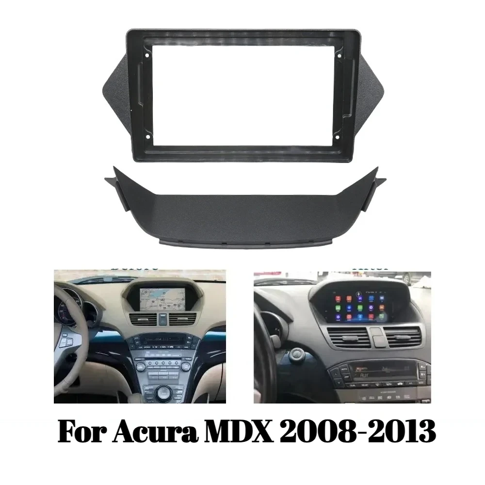 

9-дюймовая передняя рамка для автомобильного радиоприемника для Acura MDX 2008-2013, адаптер для приборной панели, комплект отделки 2DIN для установки