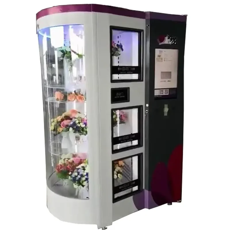 Fresh Flower Vending Machine with Humidity and Temperature Control Bill Acceptor for Sale