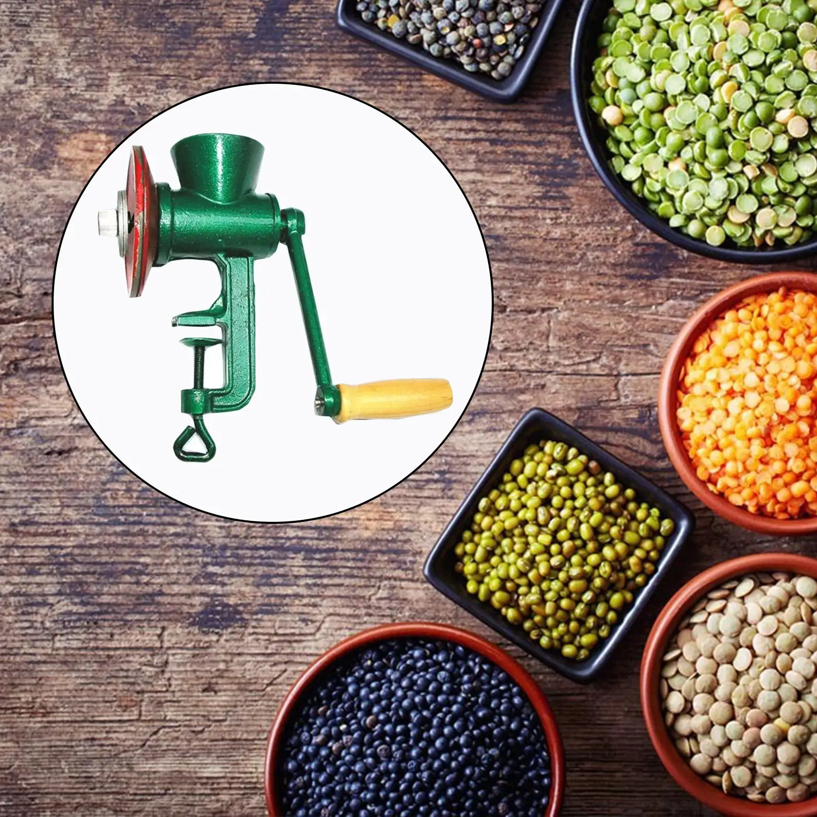 Iron Manual Grain Crusher Hand Operated Mill Machine for Pepper Coffee Beans Corn for Kitchen Use