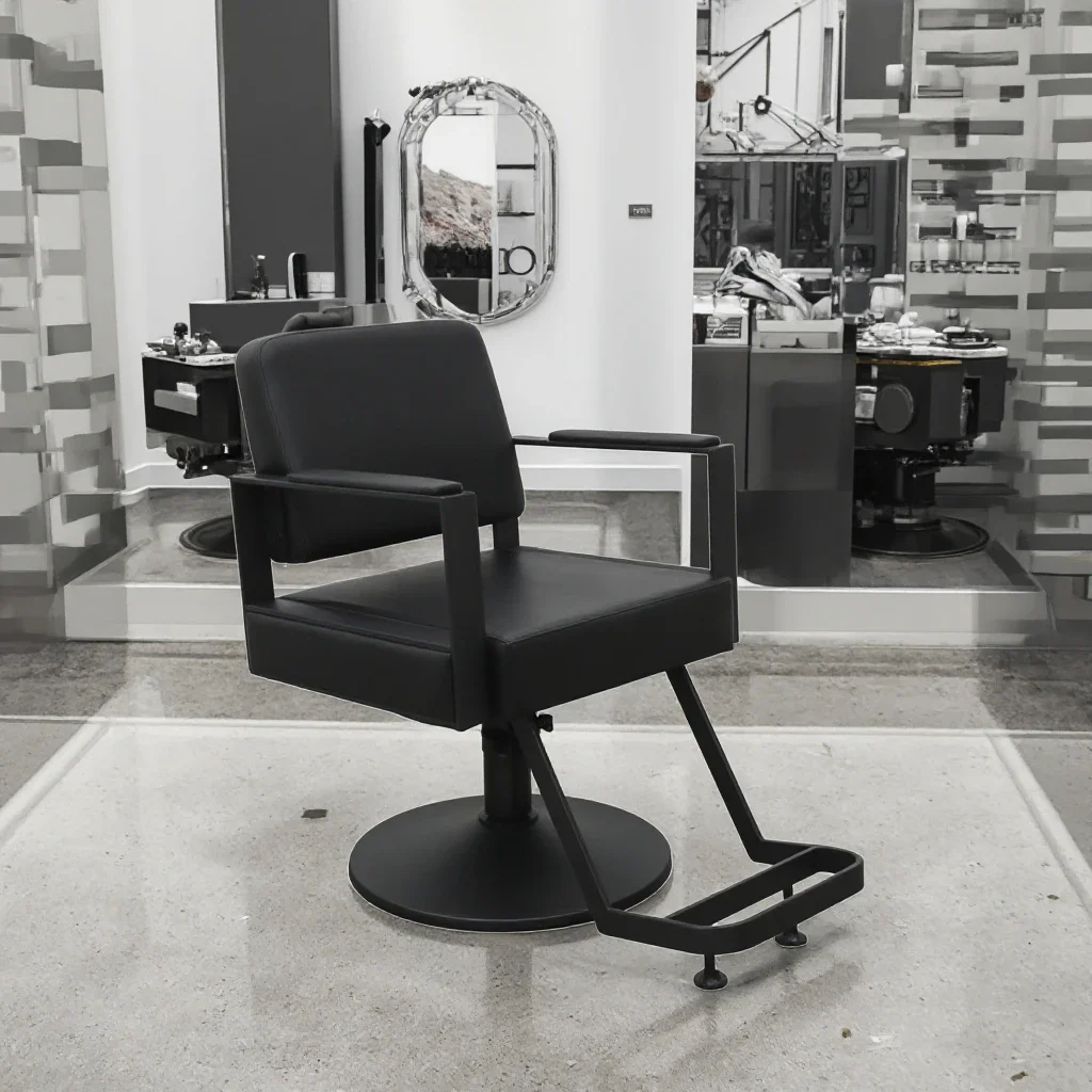 

Factory Barber Supplies Furniture Salon Equipment Hair Styling Chair Barbershop Whole Set Black Salon Barber Hair Chair