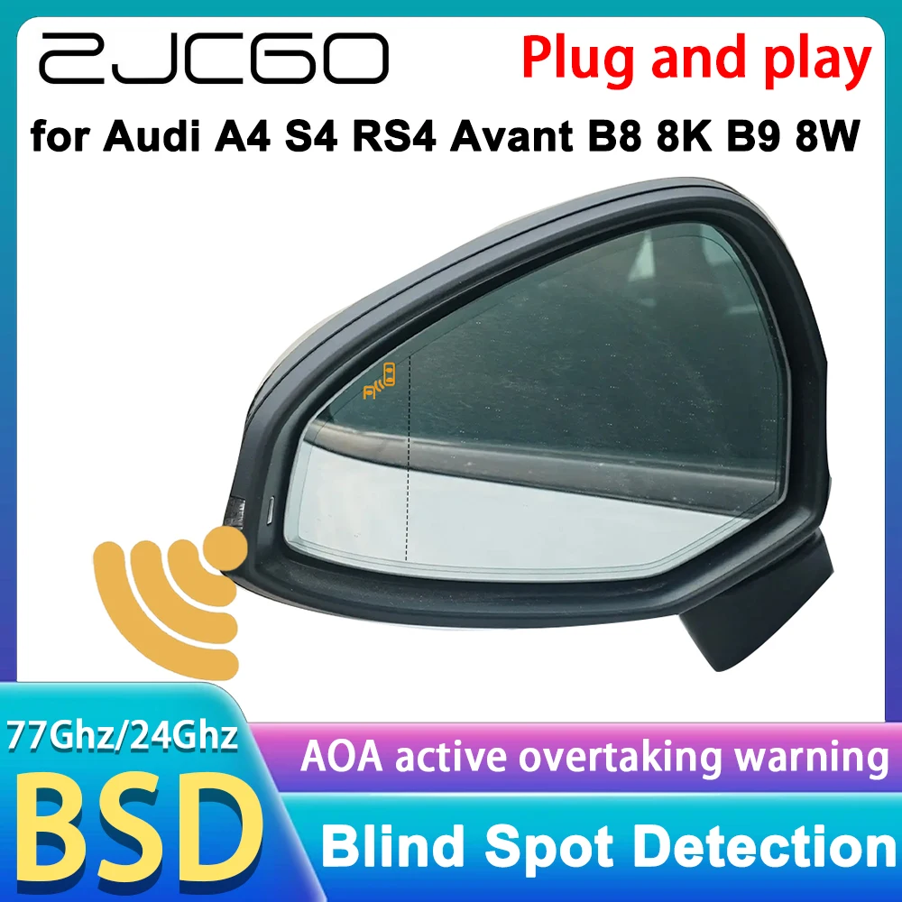 

for Audi A4 S4 RS4 Avant B8 8K B9 8W 2008-2025 Side Assist 77GHz Radar Detector BSD BSM Blind Spot Detection Assist Monitoring