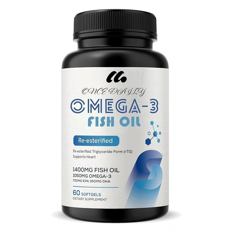 Omega 3 Fish Oil 1400mg, 60 Capsules | Re Esterified Triglyceride Form (rTG), High EPA and DHA