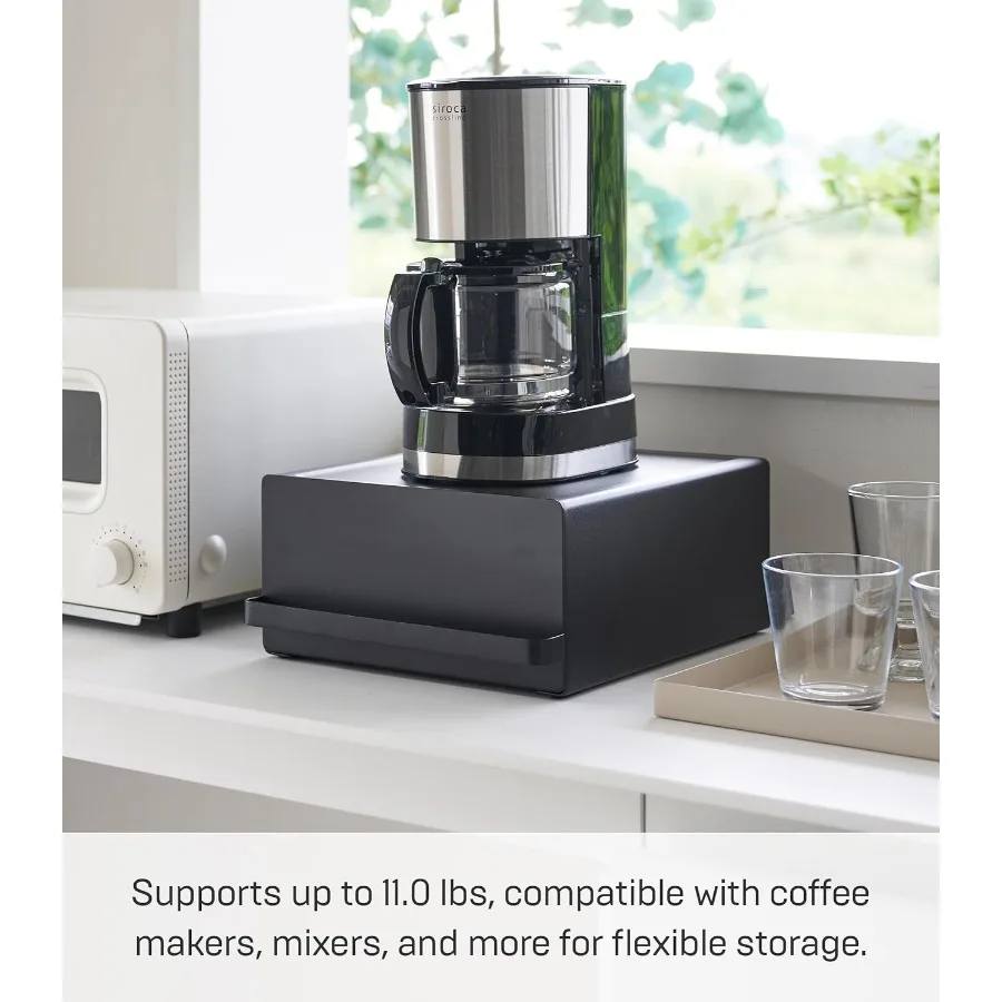 Yamazaki Home Tower Kitchen Appliance Rack With Drawers SpaceSaving UnderAppliance Storage Organizer For Sugar Tea Packs Mixers