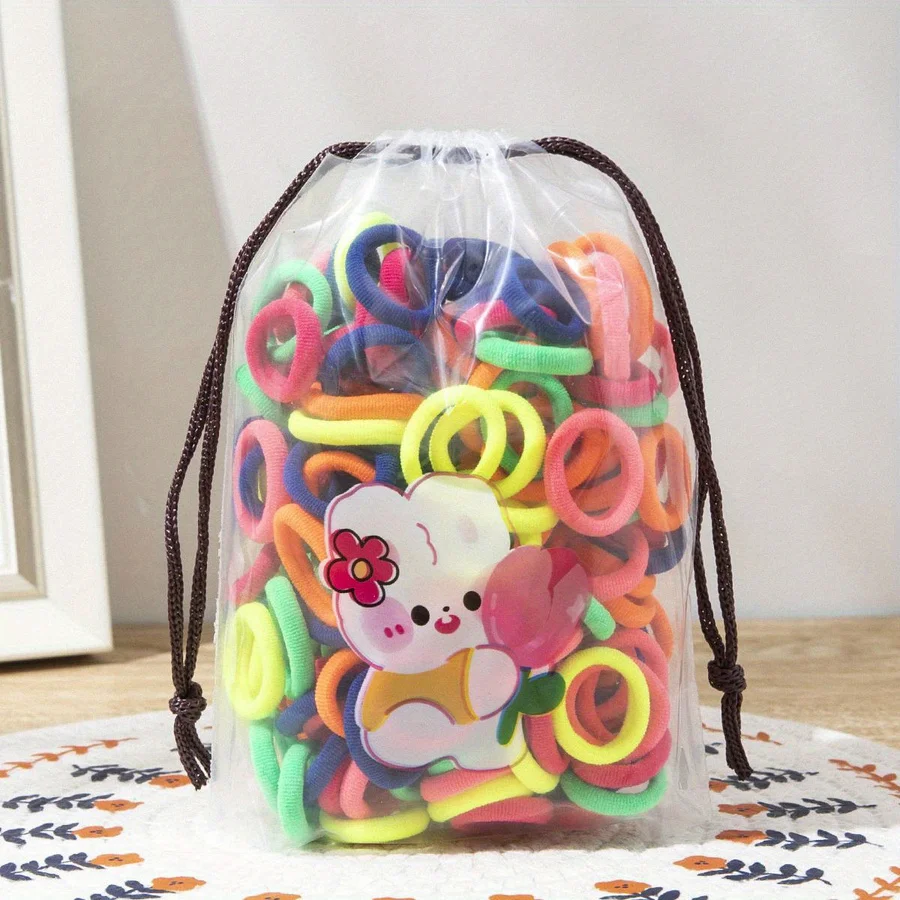 

99pcs Colorful Elastic Hair Bands Ponytail Hold Hair Tie Rubber Bands Scrunchie Hair Additions Bands for Outdoor Leisure ' Outdo