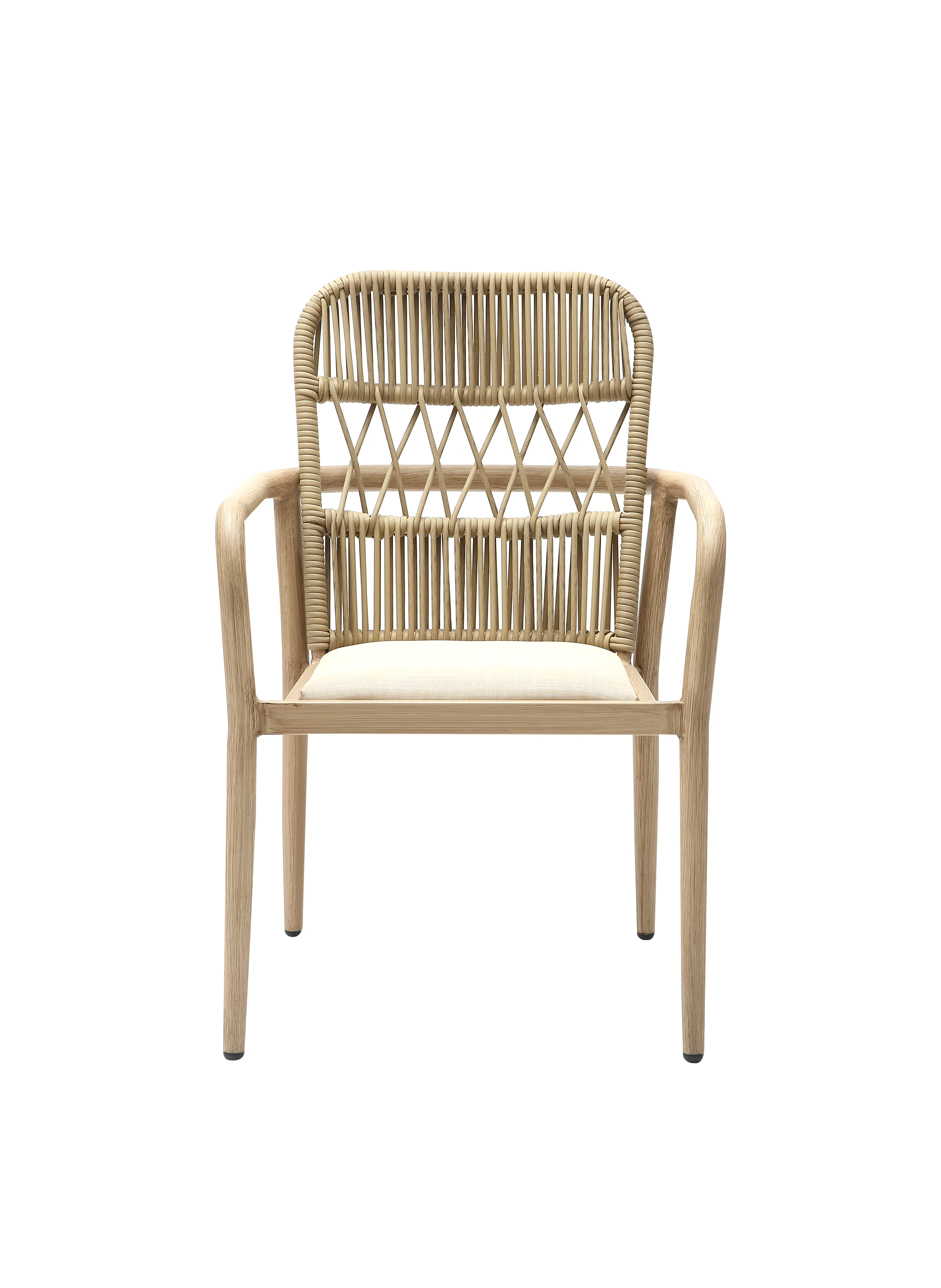 New Design Aluminum Nordic Outdoor Furniture Popular Rope Weave Garden Chair for Balcony